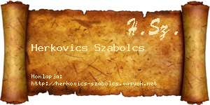 Herkovics Szabolcs névjegykártya